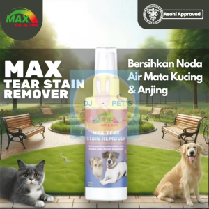Max Cat & Dog Max Tear Stain Remover Pembersih Noda Air Mata  Cairan untuk Membersihkan Noda Air Mata pada Hewan Kesayangan Anda