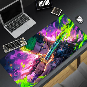 Bandai | Mouse Pad Laptop Gaming Accessories Keyboard Pad One Piece Zoro Gamer Extended Desk Mat Office PC Cool Anime Mousepad Rug Carpet