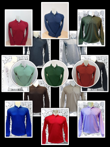 Kaos Kerah Poloshirt Lengan Panjang Pria Wanita Atasan Fashion Dewasa Remaja Warna-Warna Terbaru