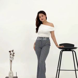 Pilana Long Pants Celana Kulot Waffle Basic OOTD by Clashe