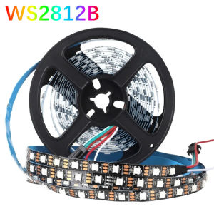 RGBIC Smart LED Strip WS2812B WS2812 5050 Individually Addressable IC 30/60/144Pixels/Leds/m Light DC5V Black IP30/67 Waterproof
