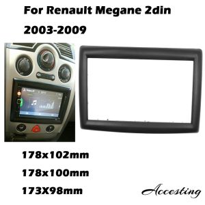 2 DIN Car DVD Trim Panel Audio Dashboard for Renault Megane 2 II 2002 2003 2004 2005 - 2009 Stereo Frame Panel