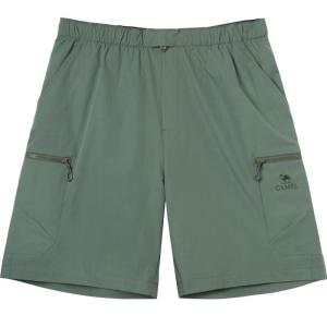 CAMEL | Quần Short Nam Thời Trang Phom Rộng Nhẹ Có Túi Dây Kéo Thẳng Nhanh Khô