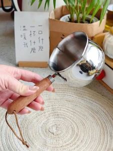 Mini 18/10 Stainless Steel Oil Breaking Pot Saucepan Multi-Function Hot Oil Special Pot Kitchen Cooking Utensils