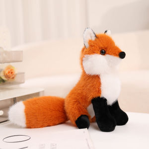 19/24/34CM Simulation Little Fox Plush Toy Stuffed Cartoon Wild Animal Doll Lovely Gifts For Kids