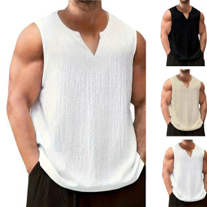 Áo Vest Thể Thao Nam Cổ Chữ V Mùa Hè Áo Khoác Nhẹ Màu Trơn Quần Áo Công Sở Thời Trang Thường Ngày