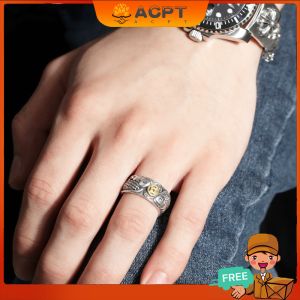 Bring Good Fortune to Men with Adjustable Thai Silver Ring