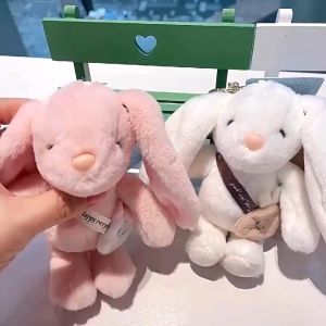 Móc Khóa Thỏ Nhồi Bông Tai Dài Dễ Thương Đáng Yêu Phụ Kiện Túi Xách Treo Balo Xương Rồng Nhỏ