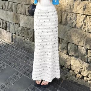 XUECAIQI | Elegant Spring Knitted Cardigan and Skirt Two-piece Set