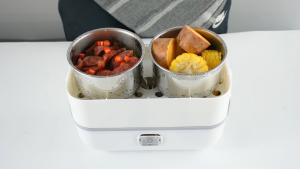 SG[In Stock] 🔥2L electric lunch box thermal lunch box  Removable 304 Stainless self heating lunch  box lunch box thermal 电热饭盒