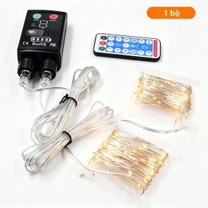 200 Đèn LED Dây Siêu Sáng Có Điều Khiển Từ Xa Chống Nước IP44 Sử Dụng Pin Dùng Cho Phòng Ngủ Chòi Nghỉ Nhà Hàng Tiệc Tùng Trang Trí Ánh Sáng