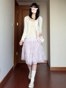 LIRENQING | Autumn New Style Layered Dress and Cardigan Set