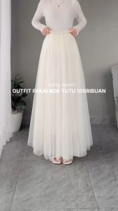 Raya Oneset Inner Outer Rok Tutu Fashion Muslim Wanita Pesta Kondangan Kekinian