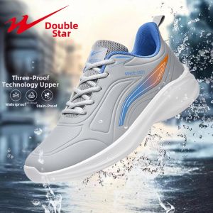 DOUBLE STAR | Waterproof Leather Fall Winter Versatile Shock Absorbing Sports Shoes