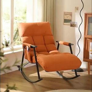 Gold Adjustable Rocking Chair Kerusi Malas Home Bedroom Reclining chair Leisure Chair Rocker Chair Lunch break lazy sofa rocking chair摇椅