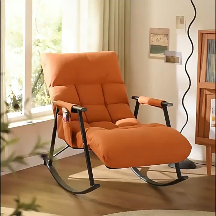 Gold Adjustable Rocking Chair Kerusi Malas Home Bedroom Reclining