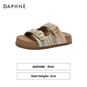 Daphne | Braided Thick Sole Double Buckle Womens Summer Sandals