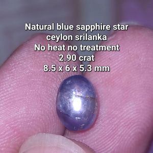 Natural blue sapphire star ceylon safir srilanka