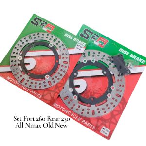 Disc Cakram Set Depan Belakang PNP Motor Nmax Old Nmax New Nmax Neo Turbo Ukuran Depan 260mm+Breket REAR 230mm