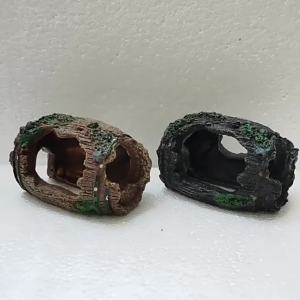 Aquarium Decorations for Fish for Tank Resin Broken Barrel Hideout Cave for Shri Tank Aquarium Decoration Background