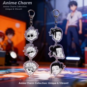 Bandai | Jujutsu Kaisen Yuji Itadori Acrylic Keychain Anime Merch In Stock Layered Set 3Pcs