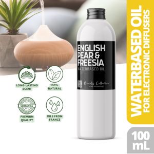 Brooks Collection ENGLISH PEAR & FREESIA Water Waterbased Oil Diffuser Humidifier Home Fragrance Nectarine Blossom Aroma Diffuser Essential Oil Aromatherapy Health and Wellness Natural Air Purifier Fresh Bamboo Mia Maison House Room Water Soluble Premium