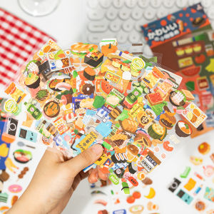 สติ๊กเกอร์ตกแต่งกระดาษโน้ตสไตล์ญี่ปุ่น อาหาร เครื่องดื่ม วินเทจ ลายการ์ตูน เรียบง่าย สไตล์การ์ตูนญี่ปุ่น วันพีซ