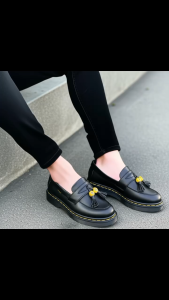 Smile Sepatu Loafer Pria Hitam Casual Kulit Sintetis Model Terbaru