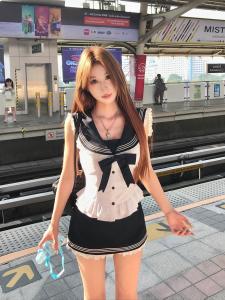 Mejiu Honey Nine Coconut Dream Heart Striped Lace High Waist Slim Fit Short Skirt Womens Summer College Style Half Skirt