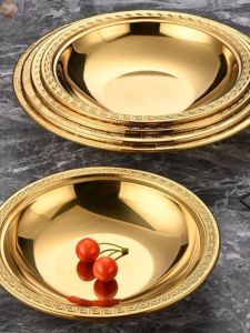 ชามทองเหลืองสแตนเลสสำหรับล้างหน้า ชามทำความสะอาด ชามน้ำสำหรับเด็ก ชามน้ำสำหรับพิธีการจับสัตว์ป่า ชามน้ำสำหรับใช้ในบ้าน