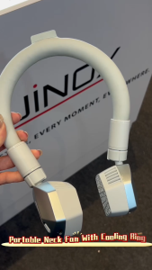 Equinox Portable Neck Fan with Cooling Ring (360° horizontally adjustable air supply direction)