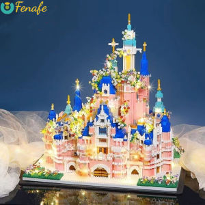 FENAFE【♥️BEST♥️】Harry Potter Hogwarts Magic Castle Building Block(6369PCS) / Disney Castle（3600PCS）Building Block Castle Toys with Lights World Famous Castle Building Blocks Toys Gifts