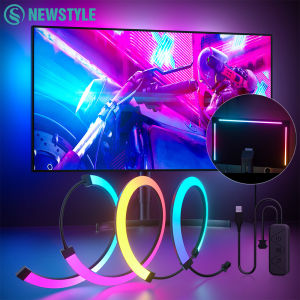 NEWSTYLE | RGB Gaming Lights Strip Monitor Backlight LED Display Sync PC Atmosphere Screen APP Music Synchronization Decor Game Room Party