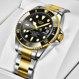LIGE | LIGE New Mens Waterproof Watches Fashion Business Diving Watch Men Casual Sport Chronograph Quartz Wristwatch Relogio Masculino