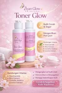 TONER GLOW NORMAL SKINCARE ZN ZIYAN BPOM DAN HALAL ECER