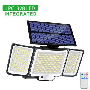 NEWSTYLE | Solar Outdoor Motion Sensor Lights 348/328 LED Security Flood Wall Lamp Remote Control 270° IP65 Waterproof Outdoor Lighting