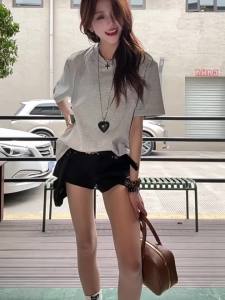 CHANT2nd | Women Short Sleeve T-Shirt 240G Airy Cotton Basic Top