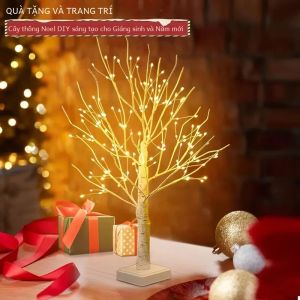 1 Đèn LED Hình Cây Bạch Dương 144 Bóng Sử Dụng Nguồn USB & Pin Dùng Trang Trí Ngày Lễ Tiệc Tùng Lễ Tạ Ơn Phục Sinh - Đèn Trang Trí Ban Đêm