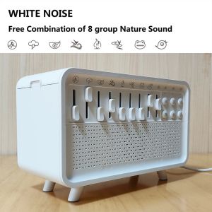NEW 3 in 1 Bluetooth-compatible Speaker White Noise Sleep Aid Night Light Humidifier All-in-one Machine Free 8 Goup Nature Sound