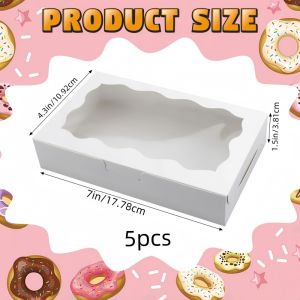 5/10pcs Gift Box with Clear Window - For Desserts Pastries Candies and Chocolates - Perfect for Weddings Birthdays and More