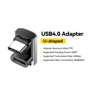 Essager USB4.0 Adapter 240W Quick-acting Charging 8K 60Hz HD Video Output 40Gbps High Speed Data Transfer Plug and Play Various Sizes for Windows Mac OS Linux Android Phones Laptops & Game Consoles