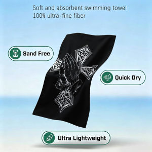Beast Kingdom | Ornate Cross Emblem Quick Drying Beach Towel Ultra Lightweight Fast-drying Super Absorbent It is a must-have item for summer
