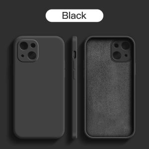 Original Liquid Silicone Phone Case For iPhone 15 14 13 11 12 15 Pro Max Mini X XR XS 7 8 SE 2020 Shockproof Back Cover