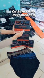 Celana Dalam Pria Dewasa Sorex M 3007 Karet Boxer | Cd Cowok Bahan Katun Tebal isi 3 pcs