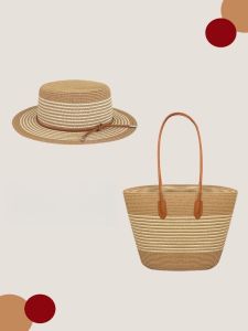 2025 New Handwoven Large Capacity Straw Bag Womens Holiday Beach Sun Hat Handheld Bag Casual Style Bucket Shape Single Shoulder Bag