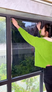 LUXU Window Film One-Way Mirror Privacy Window Film Anti-UV Heat Control Static Cling No Glue