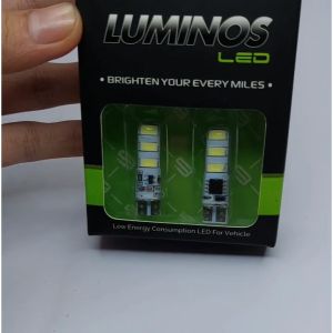 SATU BUAH LUMINOS LED T10 STROBO 6 MATA MERAH BISA UNTUK SEIN SENJA DAN STOP REM VARIO MOTOR