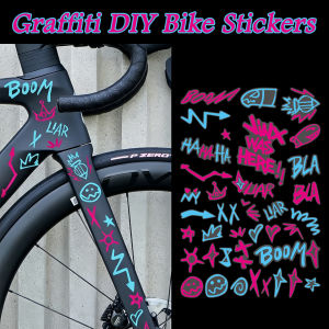 UV Transparent Stickers Bicycle Frame Top Tube Colorful Graffiti DIY Cycling Road MTB Bikes Moto Body Helmet Decal Accessories