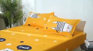 ชุดผ้าปูที่นอน Da1-57 แบบรัดมูมเตียง 3.5 ฟุต 5 ฟู 6 ฟู พร้อมปลอกหมอน 3 in 1 เตียงสูง 12 นิ้ว ไม่มีรอยต่อ ไม่ลอกง่าย