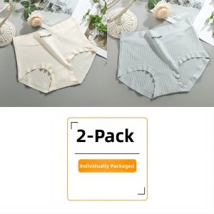 Pure Cotton High Waist Antibacterial Womens Underwear Seamless Triangle Shorts Breathable Comfortable Girls Briefs